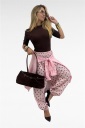 pantalone in cotone pois